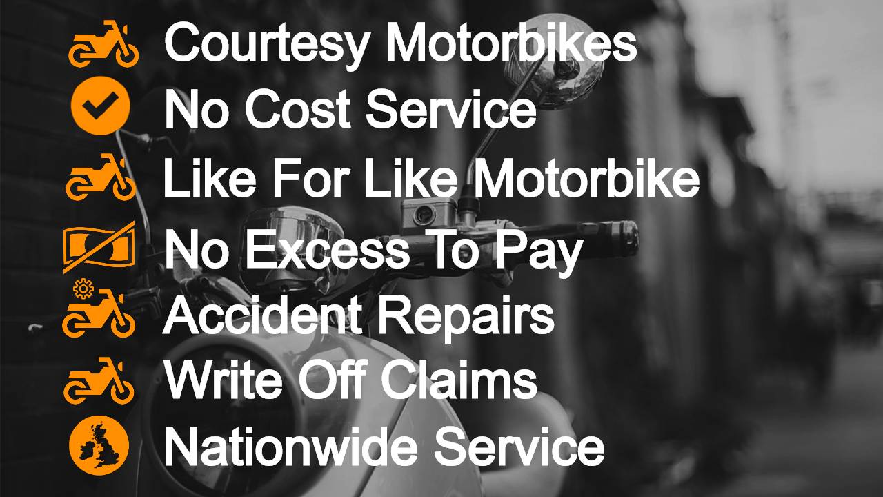 courtesy motorcycle after accident, courtesy motorbike after non fault accident