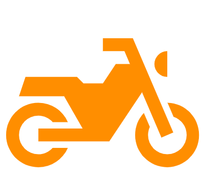 Courtesy motorcycle after accident